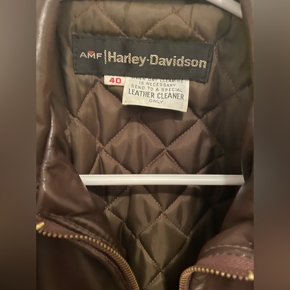 Harley Davidson AMF 70s Brown Vintage Leather Jacket - Picture 3 of 7